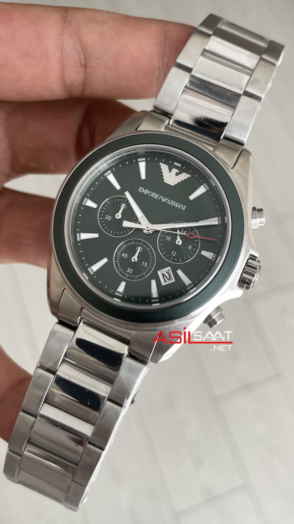 Emporio Armani AR6090 Tazio Large Chronograph Yeşil Kadran 43mm Erkek Kol Saati Emporio Armani AR6090 Tazio Large Chronograph Yeşil Kadran 43mm Erkek Kol Saati