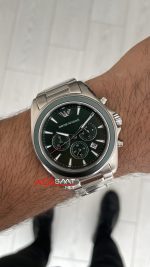 Emporio Armani AR6090 Tazio Large Chronograph Yeşil Kadran 43mm Erkek Kol Saati