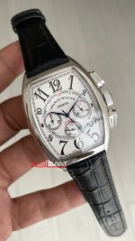 Franck Muller Casablanca Chronograph Beyaz Kadran 40mm Silver Replika Saat
