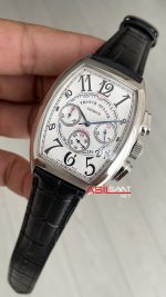 Franck Muller Casablanca Chronograph Beyaz Kadran 40mm Silver Replika Saat