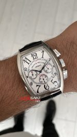 Franck Muller Casablanca Chronograph Beyaz Kadran 40mm Silver Replika Saat