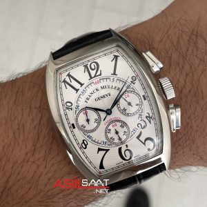 Franck Muller Casablanca Chronograph Beyaz Kadran 40mm Silver Replika Saat