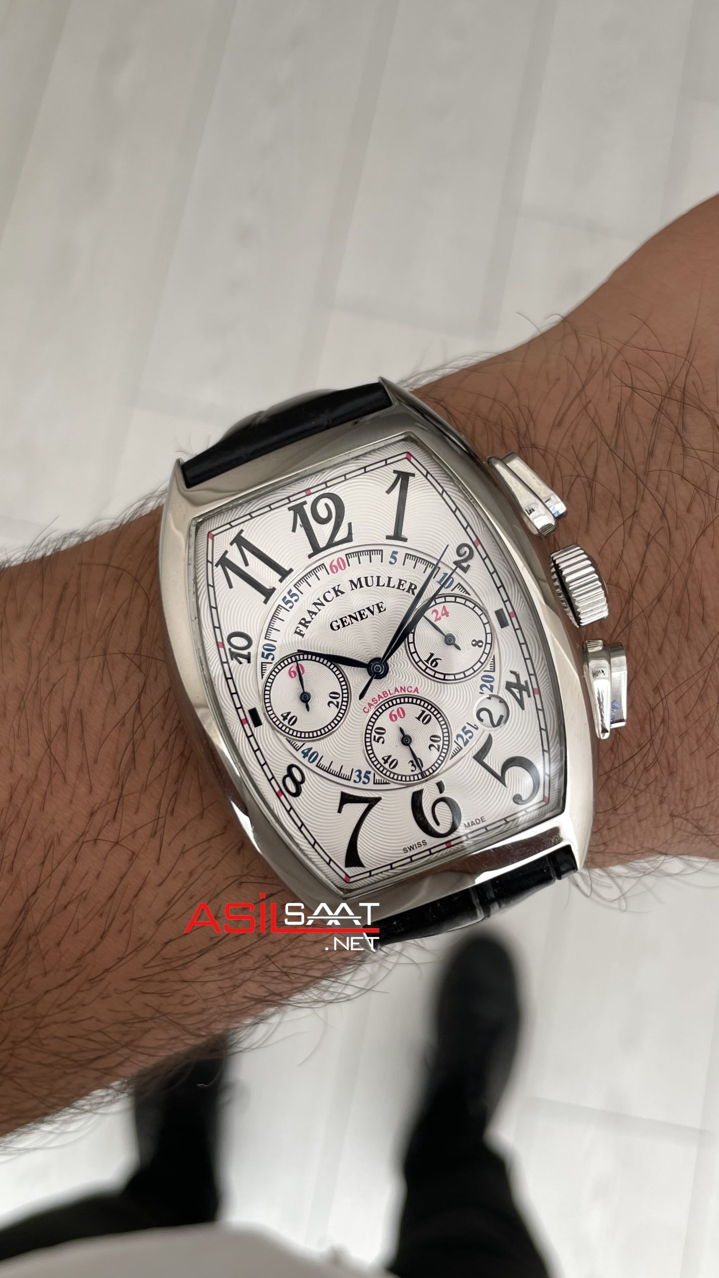Franck Muller Casablanca Chronograph Beyaz Kadran 40mm Silver Replika Saat