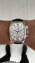 Franck Muller Casablanca Chronograph Beyaz Kadran 40mm Silver Replika Saat