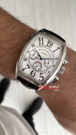 Franck Muller Casablanca Chronograph Beyaz Kadran 40mm Silver Replika Saat