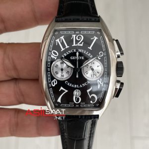 Franck Muller Casablanca Chronograph Siyah Kadran 40mm Silver Replika Saat