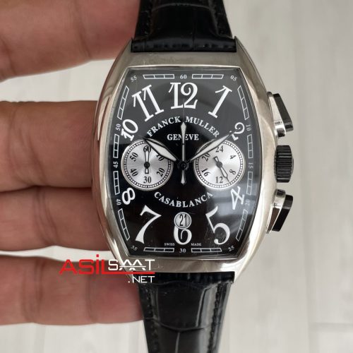 Franck Muller Casablanca Chronograph Siyah Kadran 40mm Silver Replika Saat