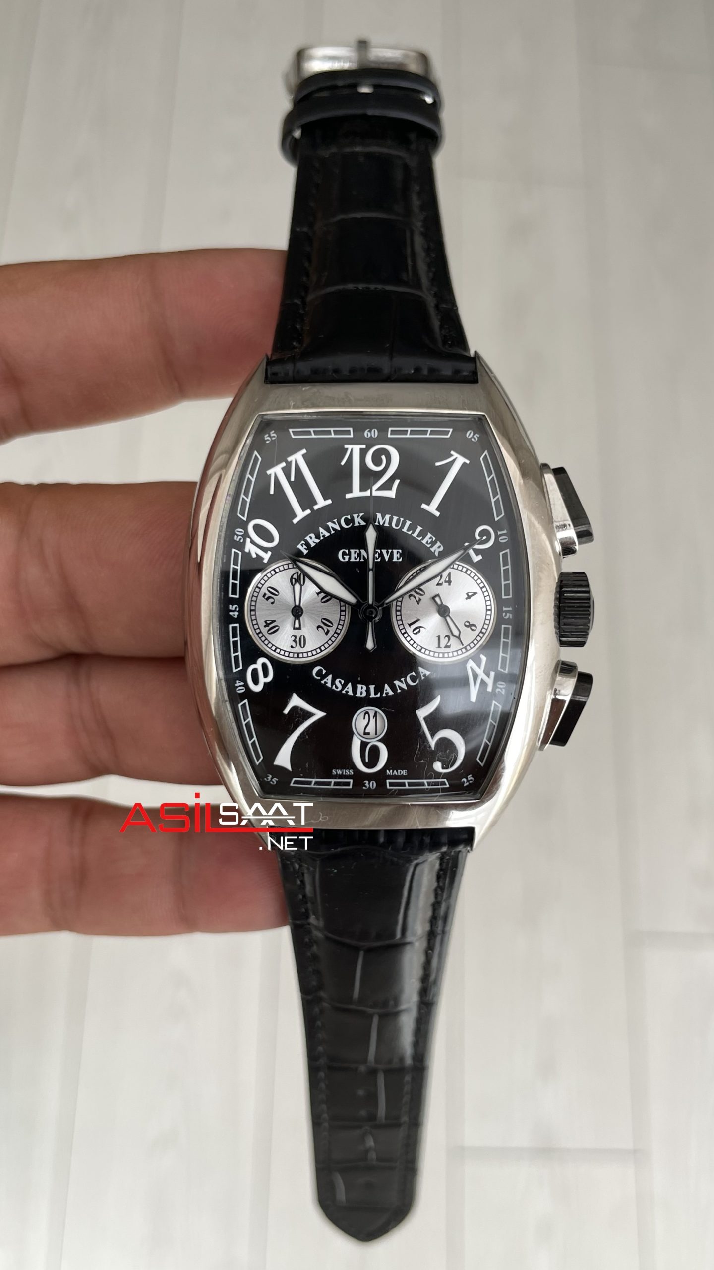 Franck Muller Casablanca Chronograph Siyah Kadran 40mm Silver Replika Saat