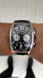 Franck Muller Casablanca Chronograph Siyah Kadran 40mm Silver Replika Saat