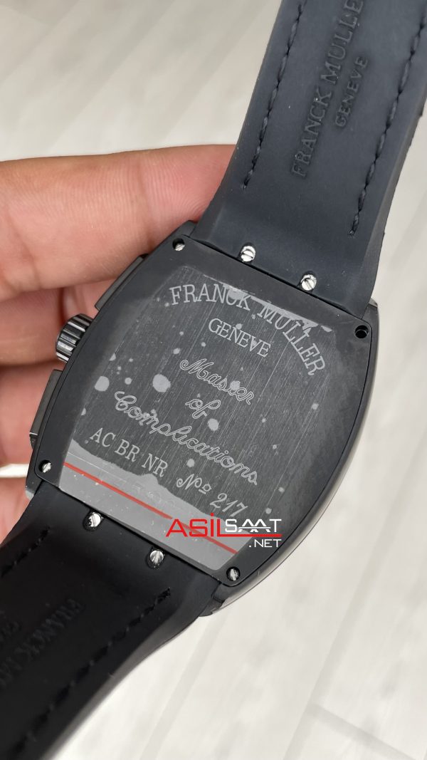 Franck Muller Vanguard Chronograph Siyah Kadran 44mm PVD Black Replika Saat Franck Muller Vanguard Chronograph Siyah Kadran 44mm PVD Black Replika Saat