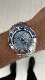 Grand Seiko GMT Sport Collection 44mm Buz Mavisi Kadran Replika Saat