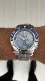 Grand Seiko GMT Sport Collection 44mm Buz Mavisi Kadran Replika Saat