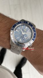 Grand Seiko GMT Sport Collection 44mm Buz Mavisi Kadran Replika Saat