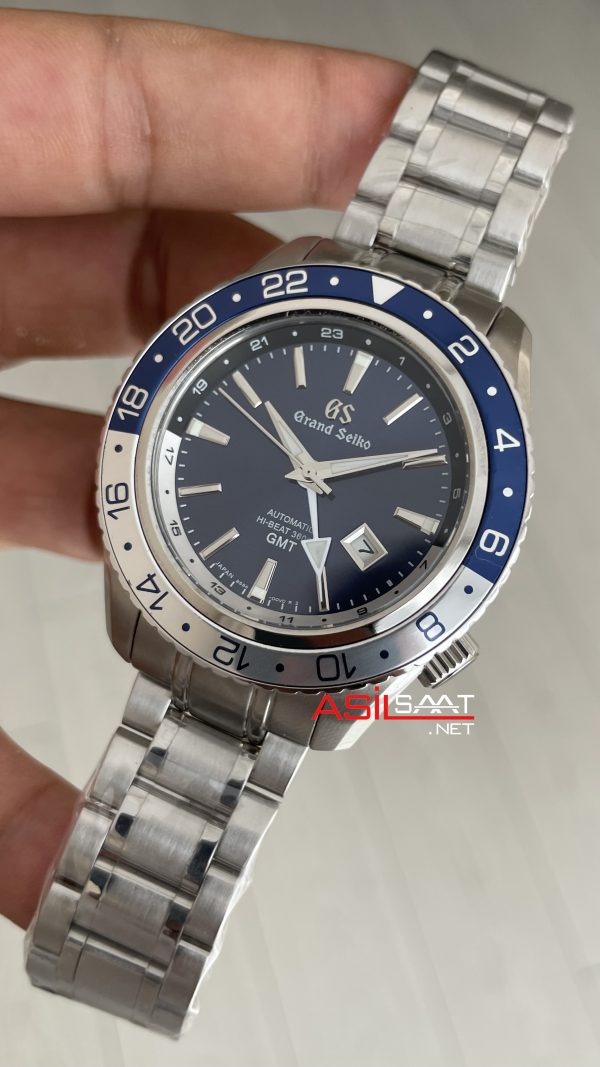 Grand Seiko GMT Sport Collection 44mm Mavi Kadran Replika Saat Grand Seiko GMT Sport Collection 44mm Mavi Kadran Replika Saat