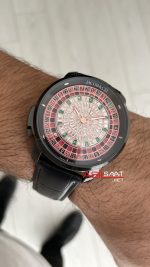 Jacob & Co. Casino Rulet Diamond Siyah 44mm Black & PVD Replika Saat