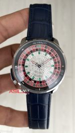 Jacob & Co. Casino Rulet Dimamond Mavi 44mm Silver Replika Saat