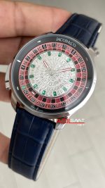 Jacob & Co. Casino Rulet Dimamond Mavi 44mm Silver Replika Saat