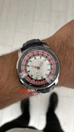 Jacob & Co. Casino Rulet Dimamond Mavi 44mm Silver Replika Saat