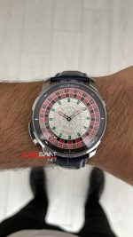 Jacob & Co. Casino Rulet Dimamond Mavi 44mm Silver Replika Saat