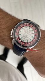 Jacob & Co. Casino Rulet Dimamond Mavi 44mm Silver Replika Saat