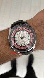 Jacob & Co. Casino Rulet Dimamond Siyah Kadran 44mm Silver Replika Saat