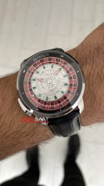 Jacob & Co. Casino Rulet Dimamond Siyah Kadran 44mm Silver Replika Saat