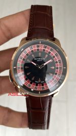Jacob & Co. Casino Rulet Kahverengi 44mm Rosegold Replika Saat