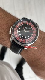 Jacob & Co. Casino Rulet Siyah Kadran 44mm Silver Replika Saat