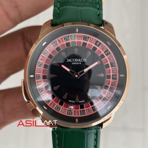 Jacob & Co. Casino Rulet Yeşil 44mm Rosegold