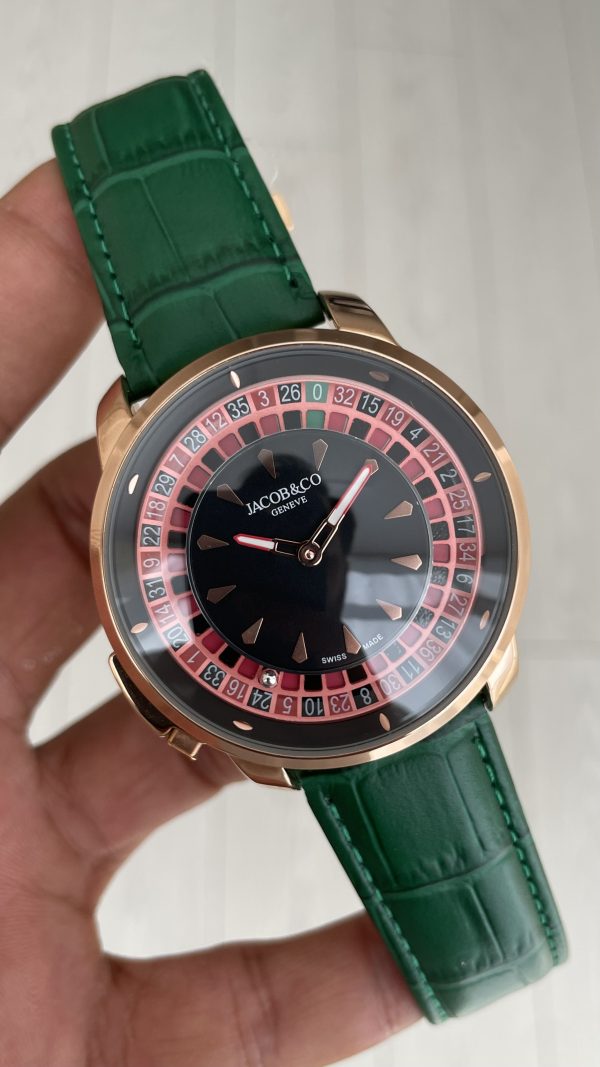 Jacob & Co. Casino Rulet Yeşil 44mm Rosegold Jacob & Co. Casino Rulet Yeşil 44mm Rosegold
