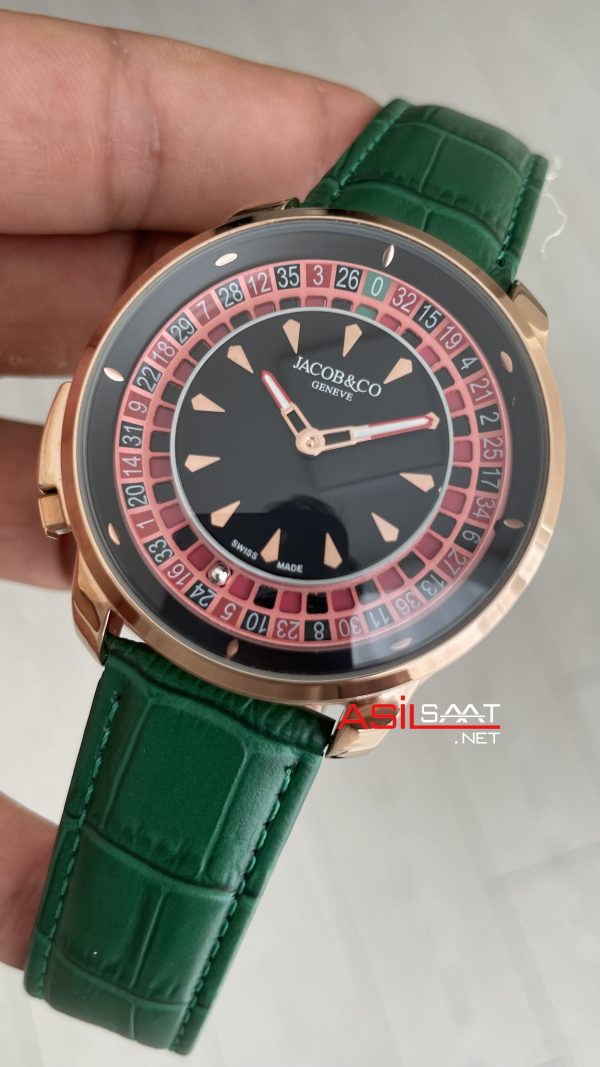 Jacob & Co. Casino Rulet Yeşil 44mm Rosegold Jacob & Co. Casino Rulet Yeşil 44mm Rosegold