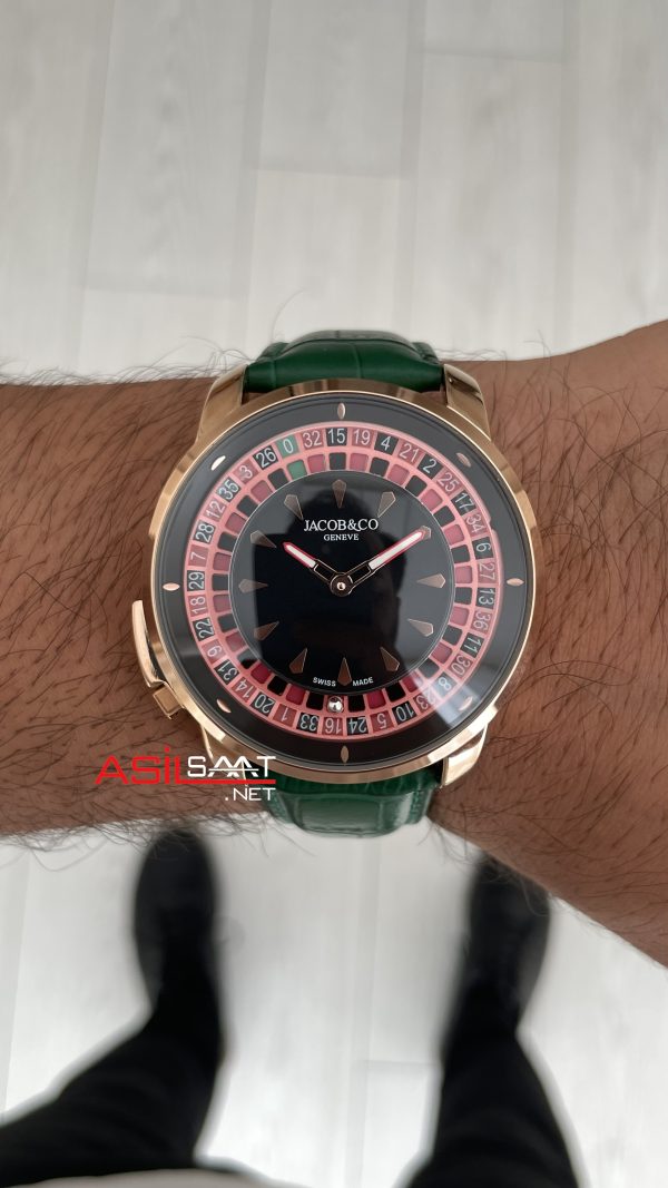Jacob & Co. Casino Rulet Yeşil 44mm Rosegold Jacob & Co. Casino Rulet Yeşil 44mm Rosegold