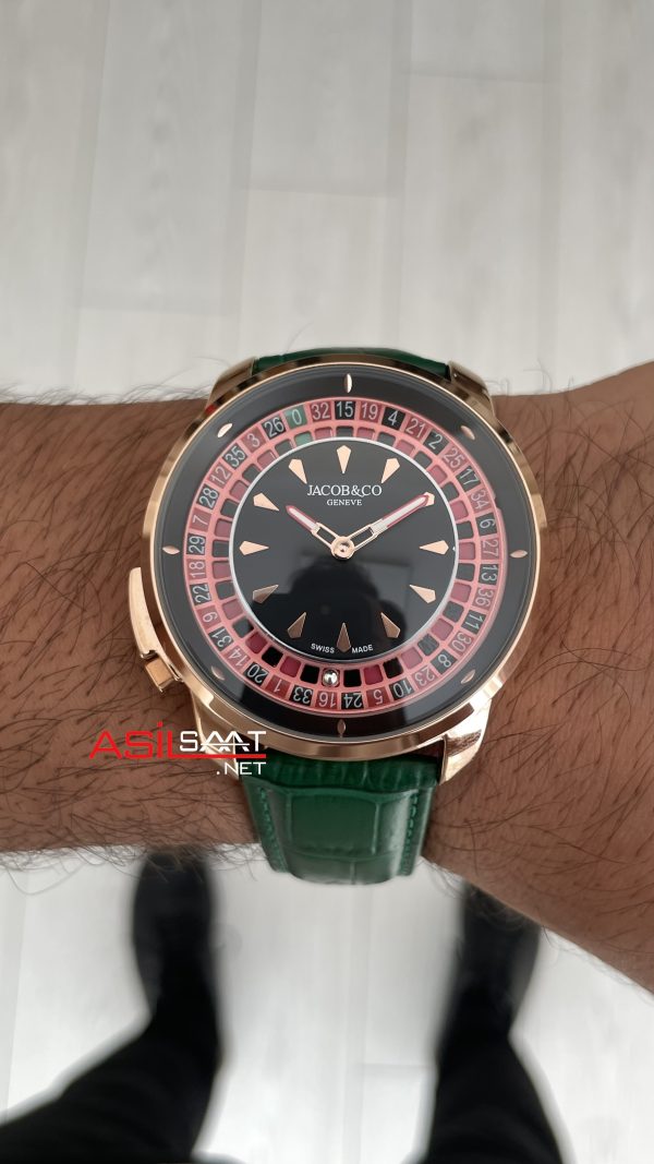 Jacob & Co. Casino Rulet Yeşil 44mm Rosegold Jacob & Co. Casino Rulet Yeşil 44mm Rosegold
