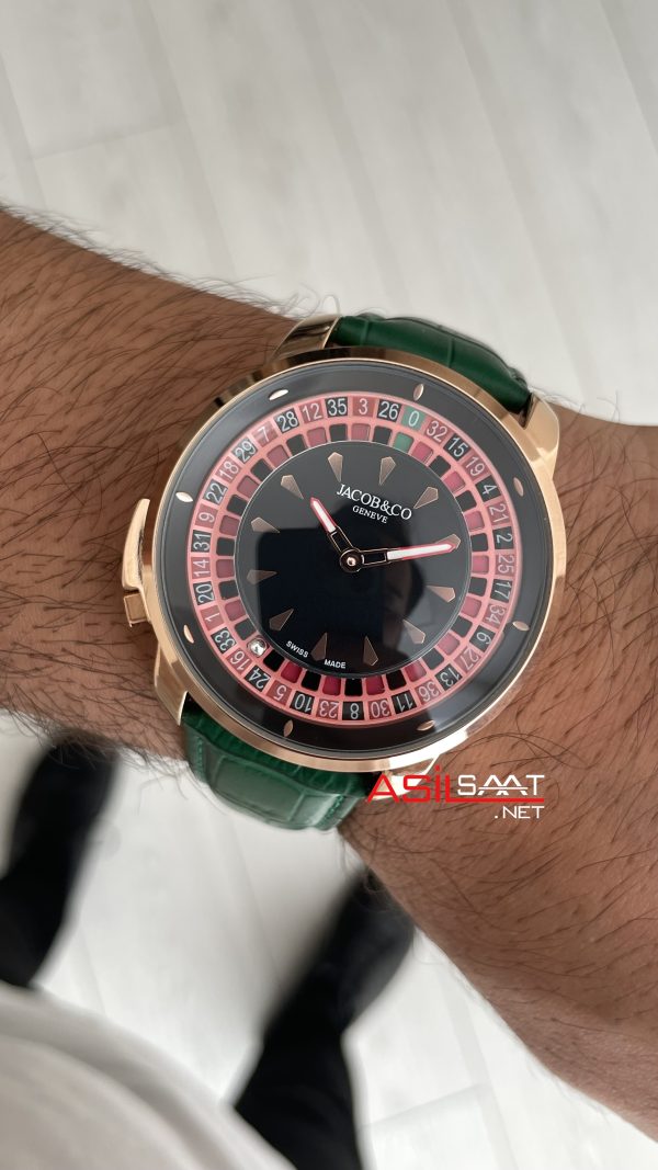 Jacob & Co. Casino Rulet Yeşil 44mm Rosegold Jacob & Co. Casino Rulet Yeşil 44mm Rosegold