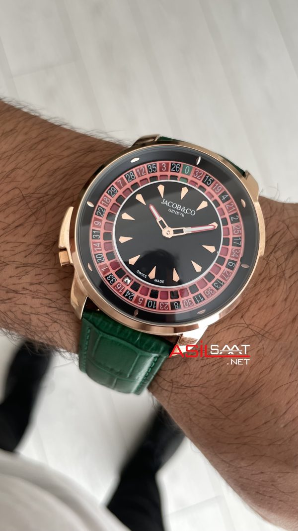 Jacob & Co. Casino Rulet Yeşil 44mm Rosegold Jacob & Co. Casino Rulet Yeşil 44mm Rosegold