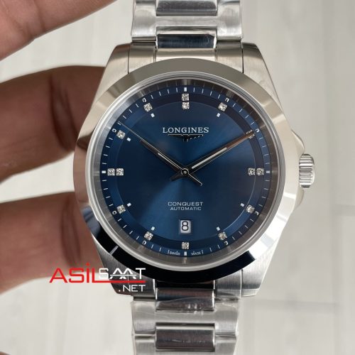 Longines Conquest Diamond Mavi Replika Saat