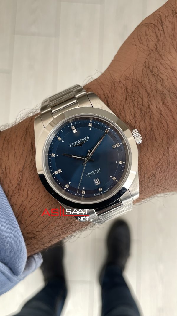 Longines Conquest Diamond Mavi Replika Saat Longines Conquest Diamond Mavi Replika Saat
