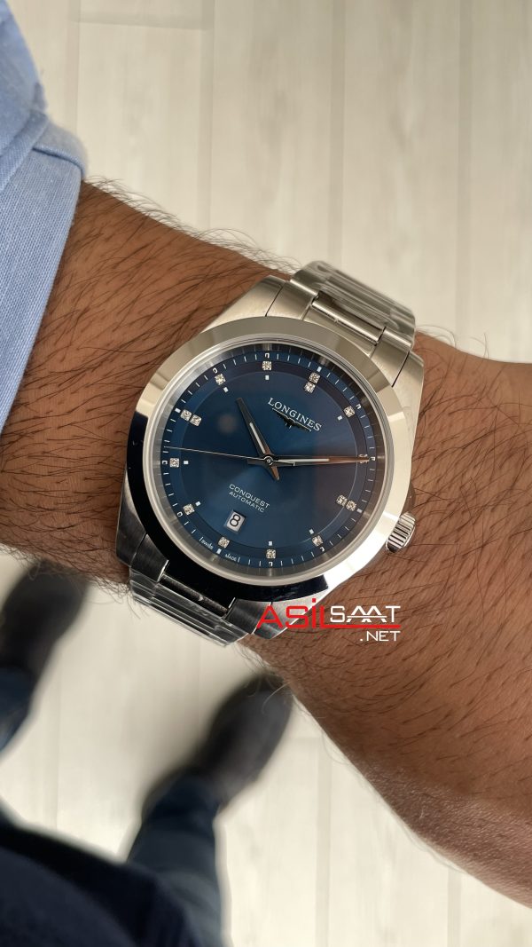 Longines Conquest Diamond Mavi Replika Saat Longines Conquest Diamond Mavi Replika Saat