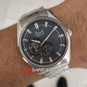 Orient Stretto Semi Skeleton RA-AR0012N Open Heart 41mm 75th Anniversary Limited Edition Gri Kadran