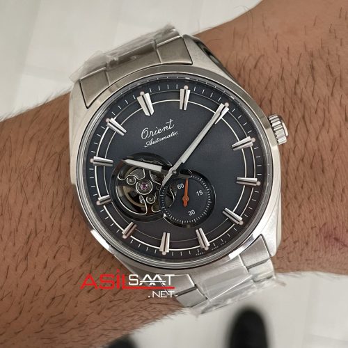 Orient Stretto Semi Skeleton RA-AR0012N Open Heart 41mm 75th Anniversary Limited Edition Gri Kadran