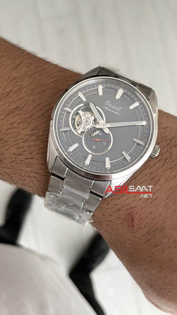 Orient Stretto Semi Skeleton RA-AR0012N Open Heart 41mm 75th Anniversary Limited Edition Gri Kadran Orient Stretto Semi Skeleton RA-AR0012N Open Heart 41mm 75th Anniversary Limited Edition Gri Kadran