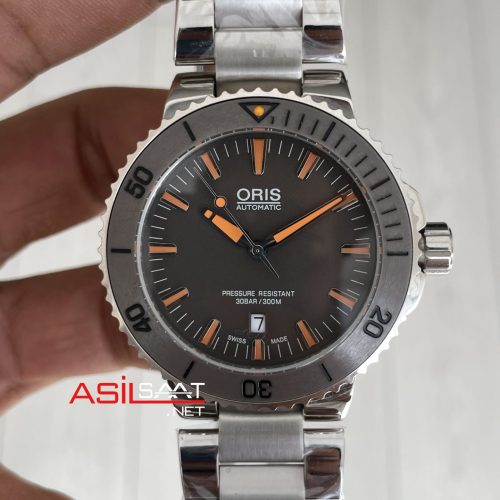 Oris Aquis Date 43mm Gri Kadran Replika Saat