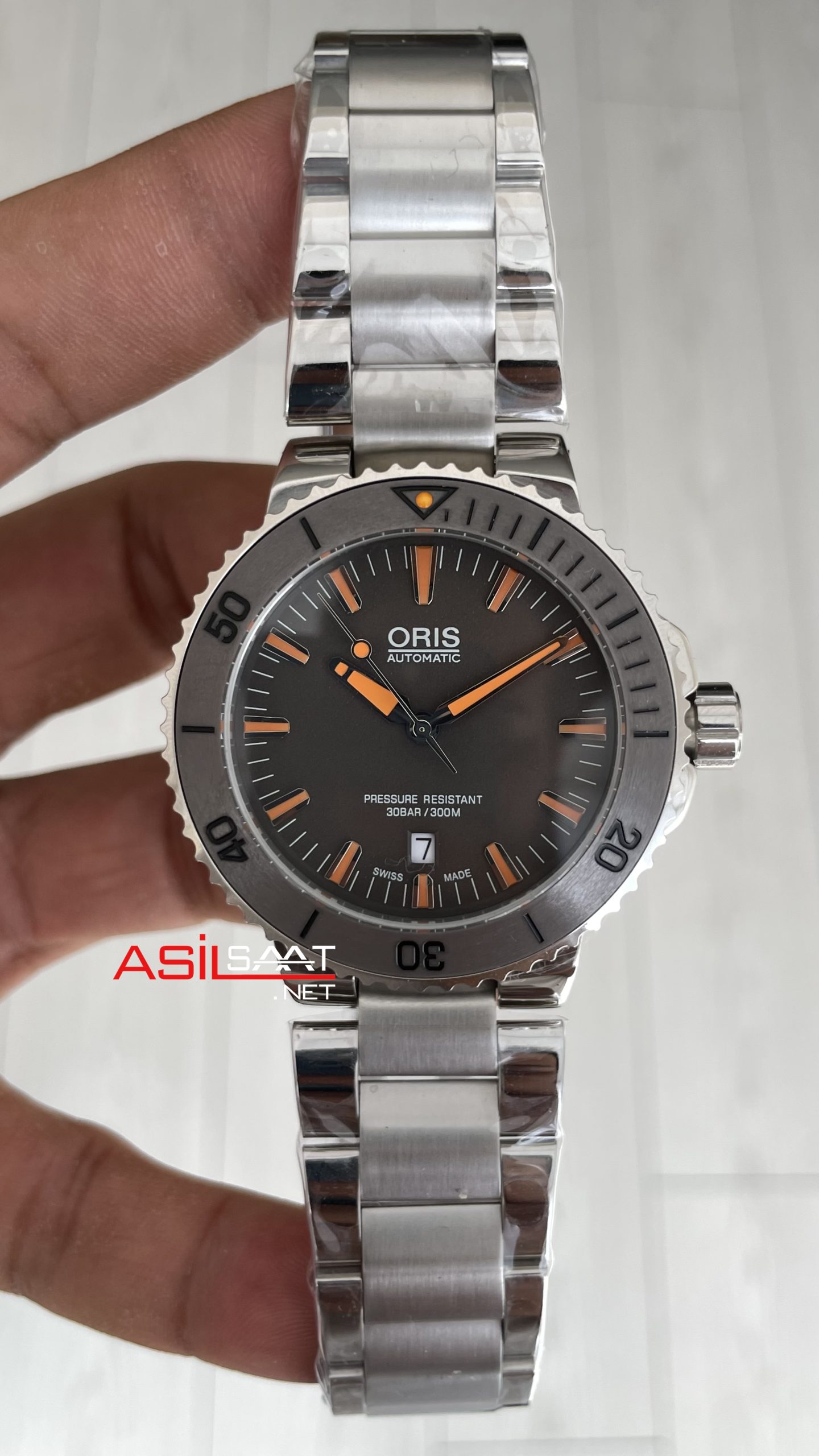 Oris Aquis Date 43mm Gri Kadran Replika Saat