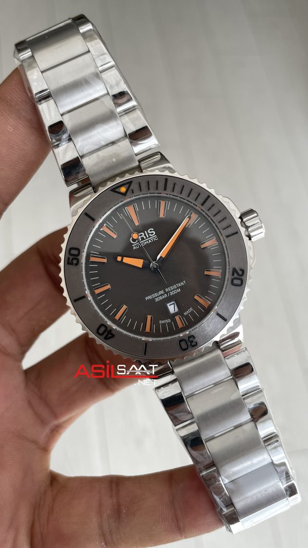 Oris Aquis Date 43mm Gri Kadran Replika Saat Oris Aquis Date 43mm Gri Kadran Replika Saat