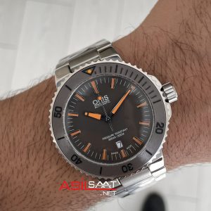 Oris Aquis Date 43mm Gri Kadran Replika Saat