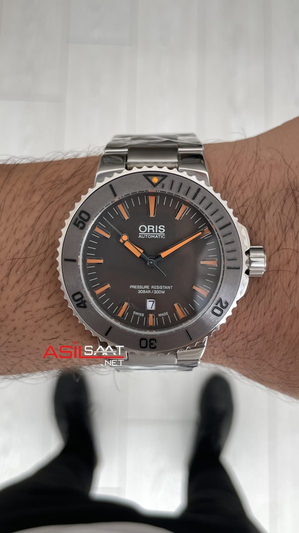 Oris Aquis Date 43mm Gri Kadran Replika Saat Oris Aquis Date 43mm Gri Kadran Replika Saat