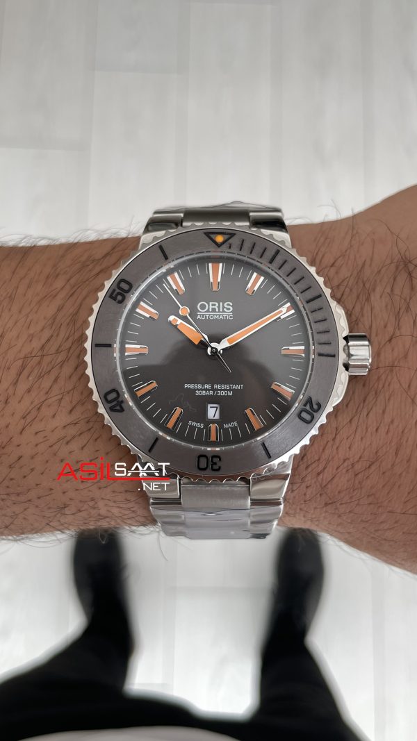 Oris Aquis Date 43mm Gri Kadran Replika Saat Oris Aquis Date 43mm Gri Kadran Replika Saat