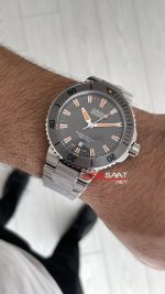 Oris Aquis Date 43mm Gri Kadran Replika Saat