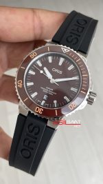 Oris Aquis Date Brown 43mm Kauçuk Replika Saat