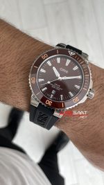 Oris Aquis Date Brown 43mm Kauçuk Replika Saat